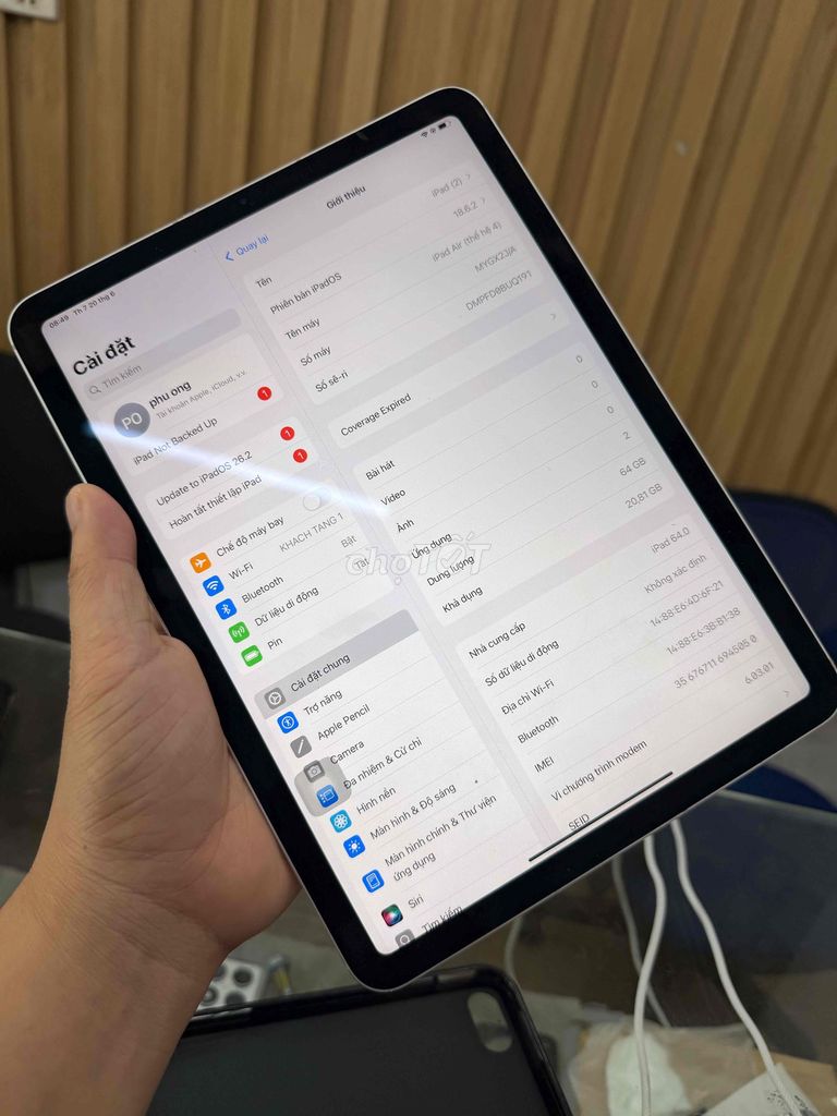 Apple iPad Air 4 64GB Trắng 4G. Mua bán Máy tính bảng tại Quận Đống Đa Hà Nội được đăng bởi hanoimobile hình 1