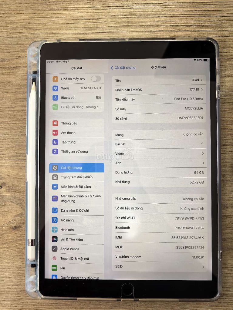 iPad Pro 10.5 tặng bút Apple Pencil. Mua bán Máy tính bảng tại Quận 7 Tp Hồ Chí Minh được đăng bởi PD hình 1