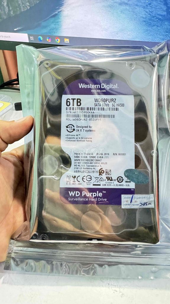 HDD Western Digital WD60PURZ 6TB. Mua bán Linh kiện (RAM, Card...) tại Quận 12 Tp Hồ Chí Minh được đăng bởi Mr Tuyến hình 1