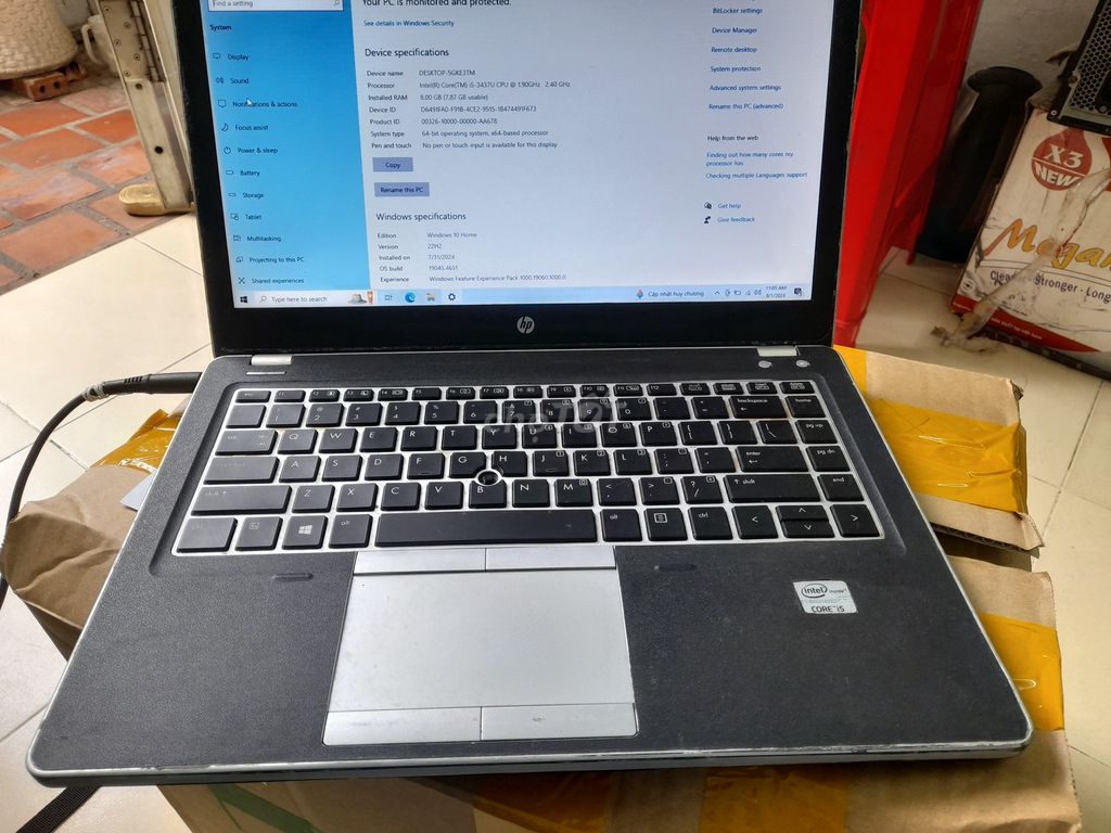 Máy Laptop HP Folio  9470m core i5 ram 8g, ssd 120