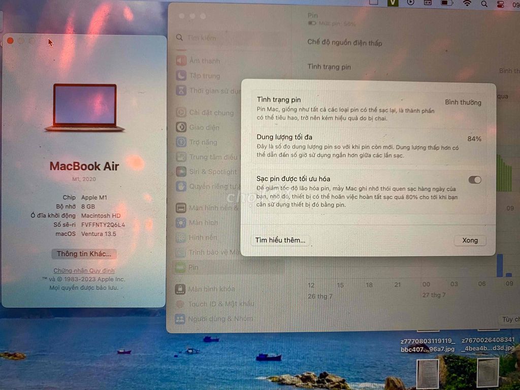 MacBook M1 2020 84% pin. Mua bán Laptop tại Quận Tây Hồ Hà Nội được đăng bởi Nguyễn Thảo My  hình 1