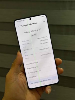 Samsung S21 Ultra 5G 128GB Đen 2 sim