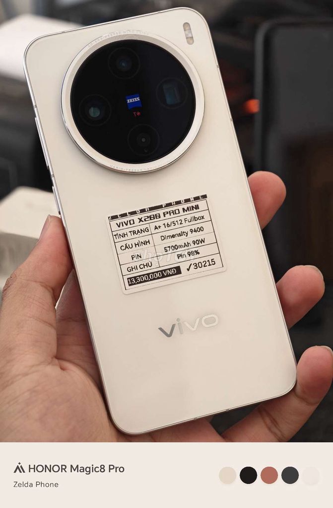X200 Pro Mini 16GB 512GB Trắng 99% fullbox. Mua bán Điện thoại tại Quận Ninh Kiều Cần Thơ được đăng bởi Zelda Phone hình 1