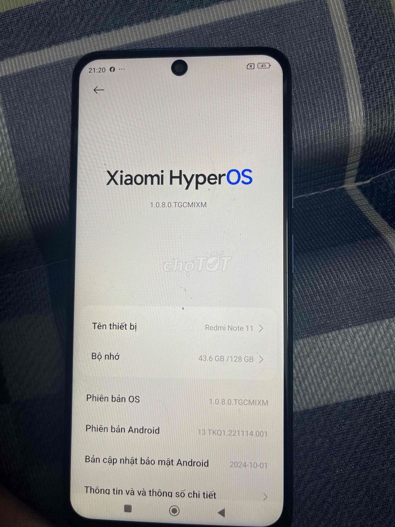 Xiaomi Redmi Note 11 128GB Xanh. Mua bán Điện thoại tại Huyện Thanh Trì Hà Nội được đăng bởi Tràn Hiệp hình 1