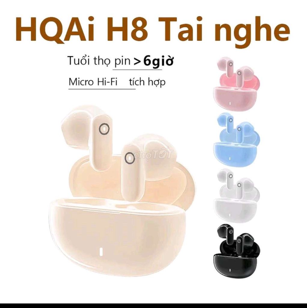 Tai nghe Bluetooth HQAi H8 Trắng. Mua bán Tivi, Âm thanh tại Huyện Đức Cơ Gia Lai được đăng bởi Bơ Bé hình 1