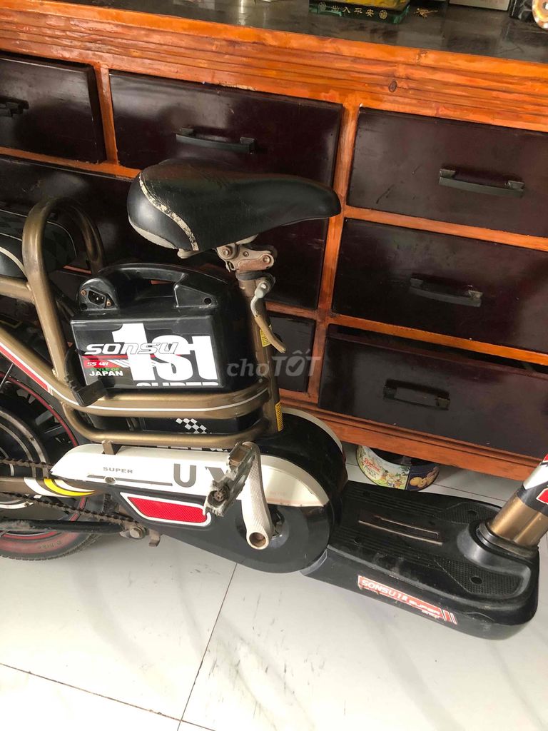Xe đạp điện Sonsu Ebike màu Nâu.dư dùng cần bán. Mua bán Xe điện tại Thành phố Thuận An Bình Dương được đăng bởi Đạt Tấn hình 3