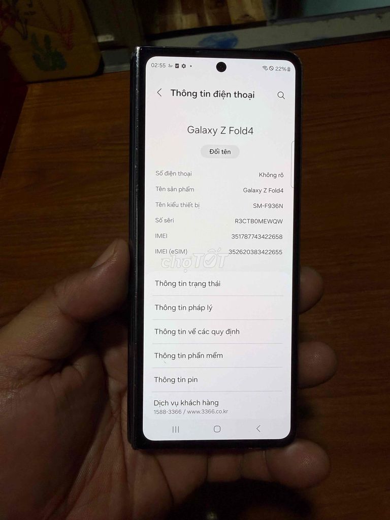 Samsung Galaxy Z Fold4 Đen Hàn Quốc. Mua bán Điện thoại tại Quận 5 Tp Hồ Chí Minh được đăng bởi ngoc giau 89 hình 1