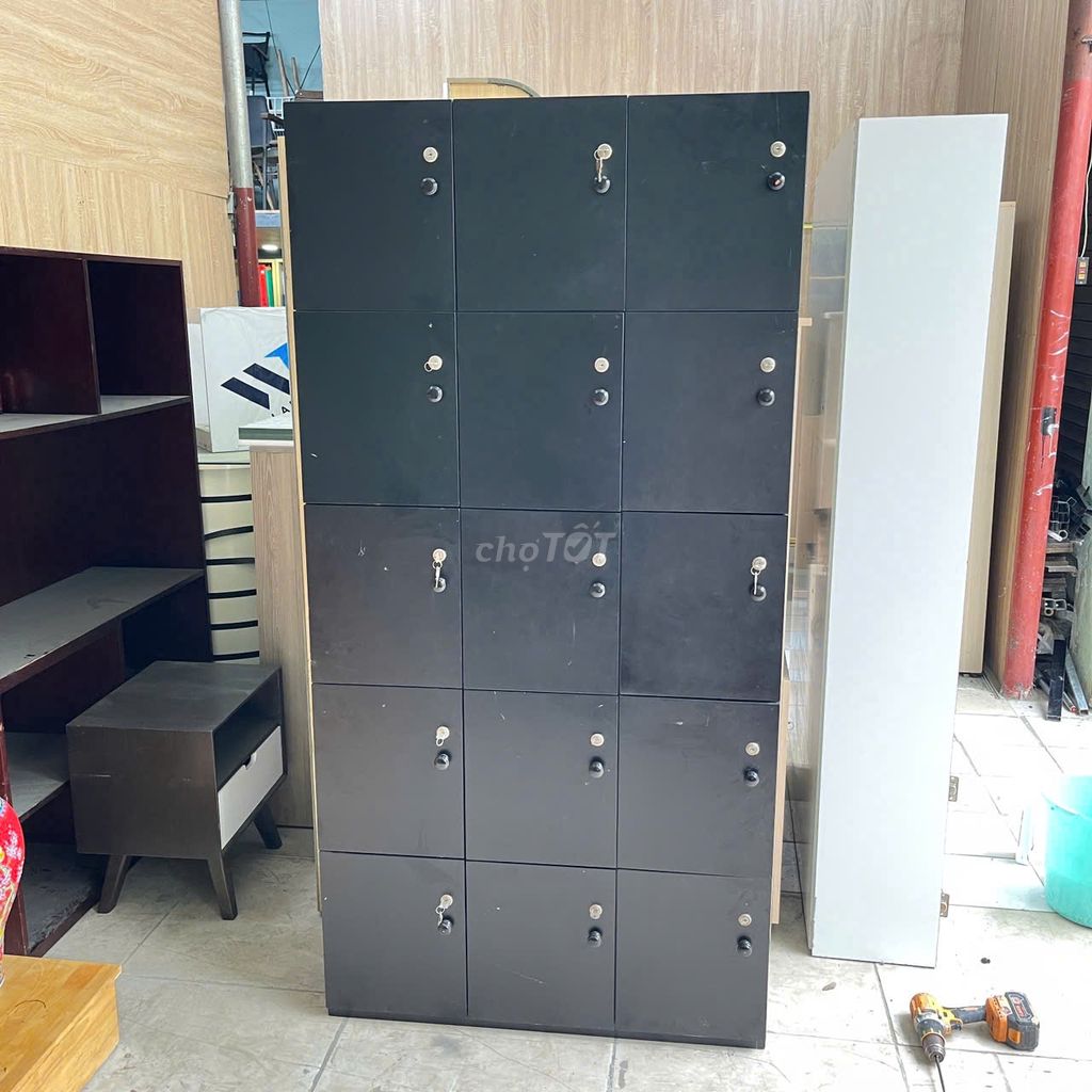 Thanh lý Tủ Locker Gỗ 15 Ô - Như Mới, tủ hồ sơ