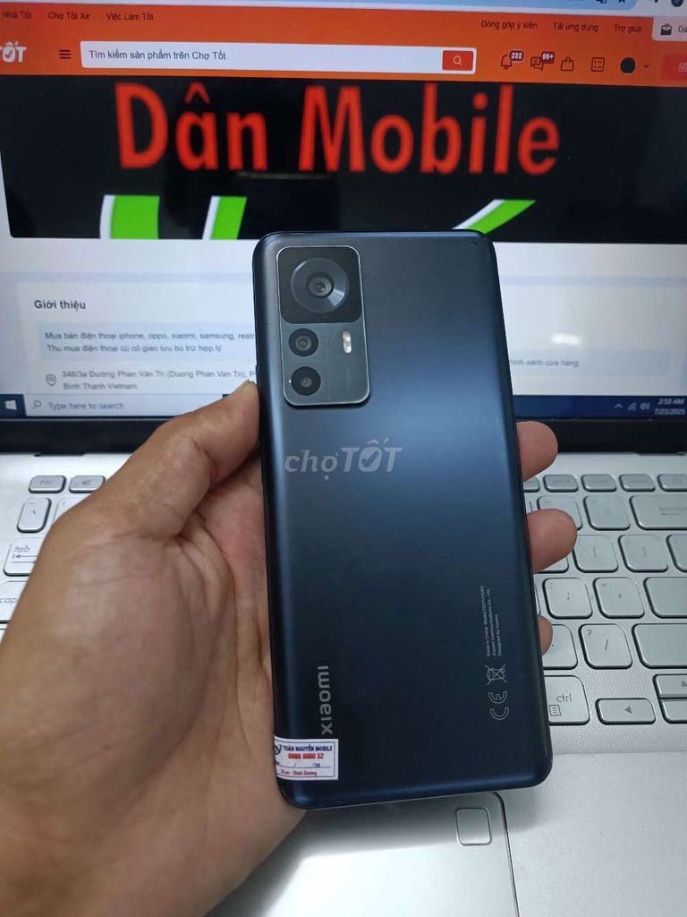 XIAOMI 12T 8GB.128GB PIN 5000 DIMENSITY 8100 ULTRA. Mua bán Điện thoại tại Quận Bình Thạnh Tp Hồ Chí Minh được đăng bởi Dân Mobile hình 1