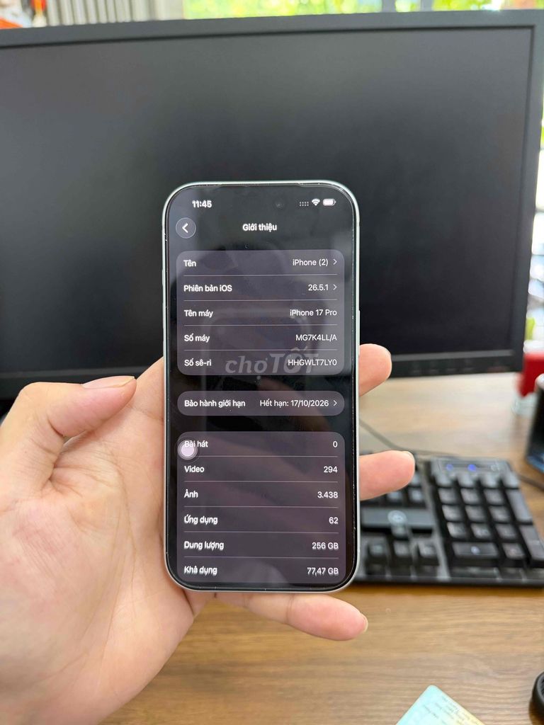 Apple iPhone 17 Pro 256GB Trắng 100%. Mua bán Điện thoại tại Quận Gò Vấp Tp Hồ Chí Minh được đăng bởi CẦM ĐỒ TÍN PHÁT 24H hình 1