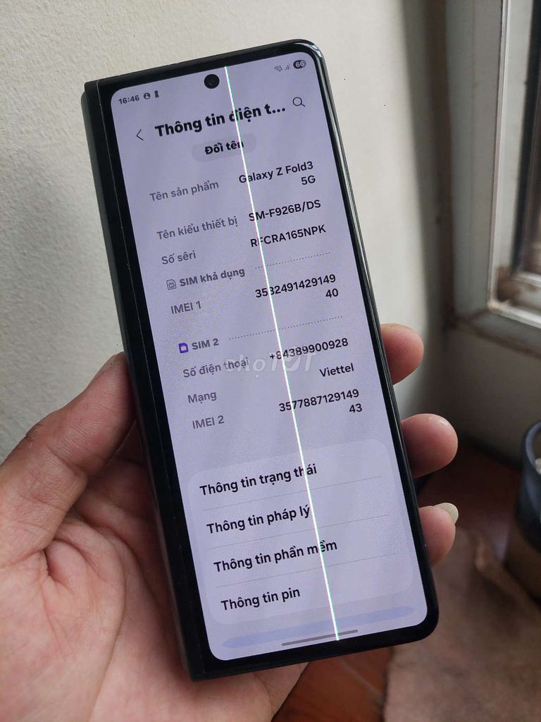 Samsung Galaxy Z Fold 3. Mua bán Điện thoại tại Quận Tây Hồ Hà Nội được đăng bởi Vô Tâm  hình 1