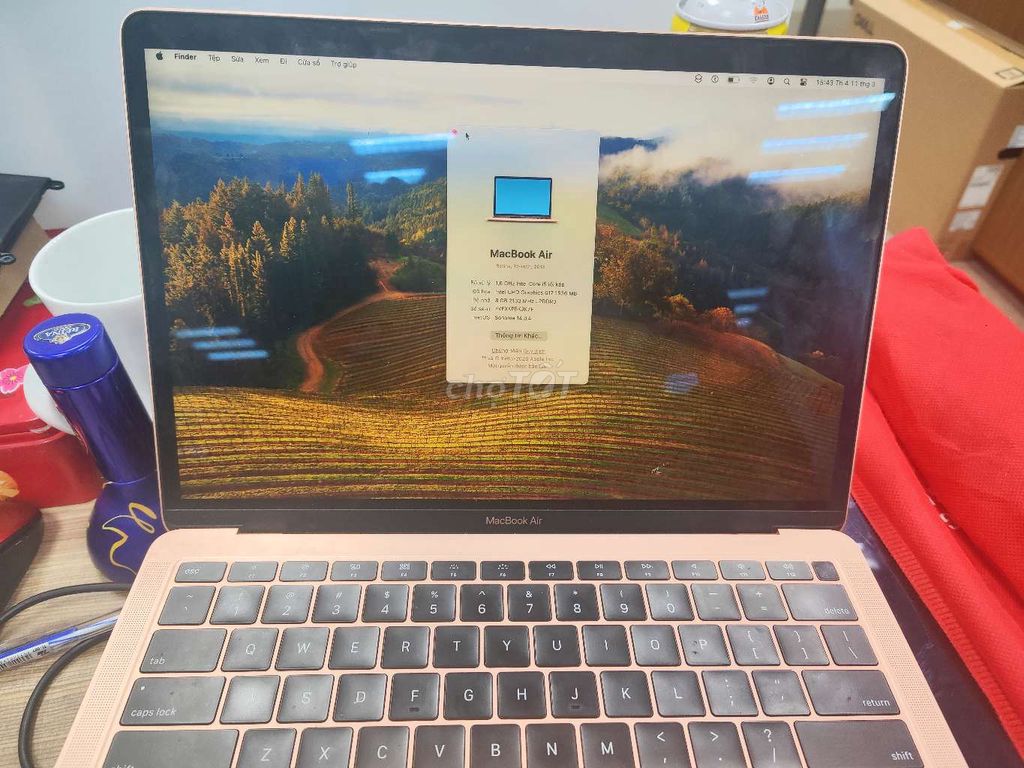 Apple MacBook Air 2018 Vàng hồng. Mua bán Laptop tại Quận Cầu Giấy Hà Nội được đăng bởi Pham Dung hình 1