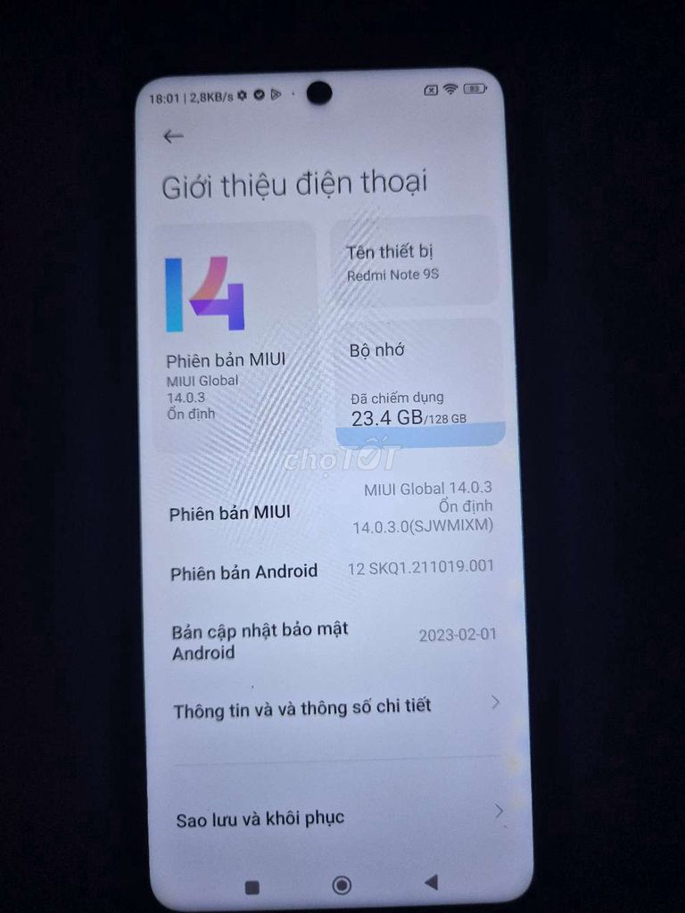 Note 9S 128GB. Mua bán Điện thoại tại Thành phố Thủ Dầu Một Bình Dương được đăng bởi Sora hình 1