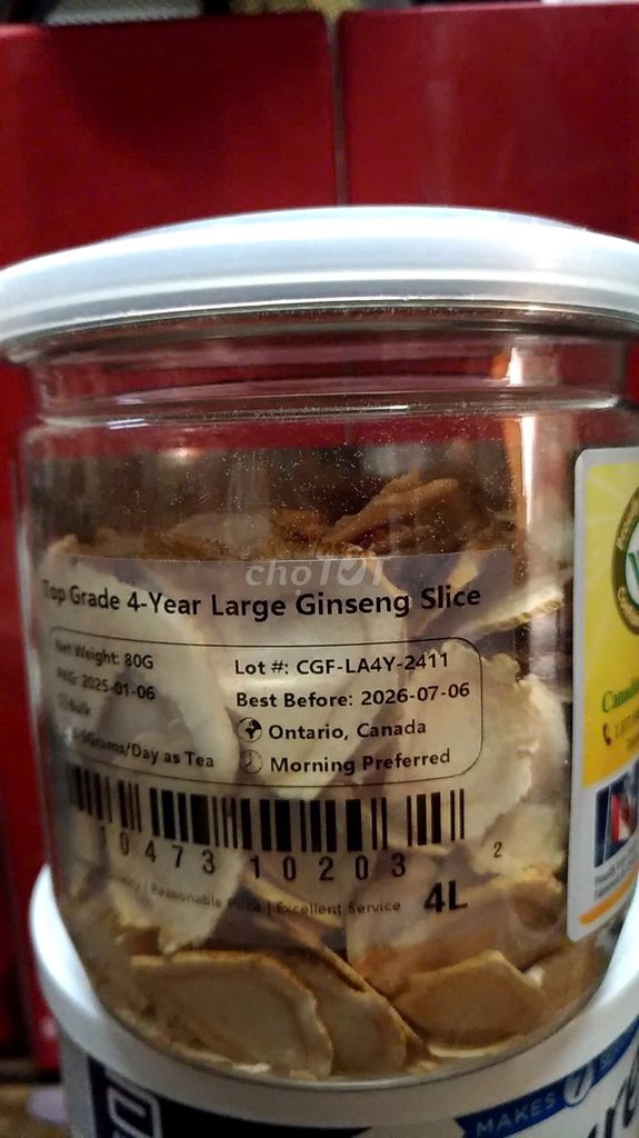 Sâm lát Vigorwell Canada 80g. Mua bán Đồ ăn, thực phẩm và các loại khác tại Quận Tân Bình Tp Hồ Chí Minh được đăng bởi nguyễn ninh hình 1