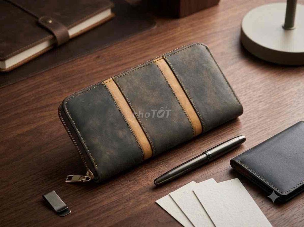 Ví cầm tay Da Nâu Unisex. Mua bán Túi xách tại Quận Tân Bình Tp Hồ Chí Minh được đăng bởi Si Tuyển Da thật hình 1