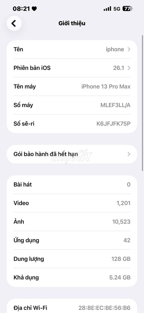 Apple iPhone 13 Pro Max 128GB. Mua bán Điện thoại tại Quận Phú Nhuận Tp Hồ Chí Minh được đăng bởi Phùng Minh Tuấn hình 1