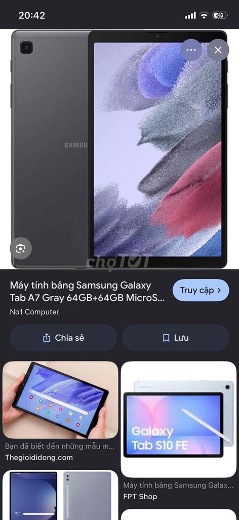 Samsung Galaxy Tab A7 10.4 inch 64GB Xám. Mua bán Máy tính bảng tại Quận Thốt Nốt Cần Thơ được đăng bởi KHANG NGUYỄN hình 1