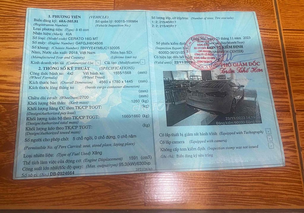 Kia Cerato 2018 1.6 MT rin đẹp fun đồ chơi giá mềm. Mua bán Ô tô tại Huyện Cẩm Mỹ Đồng Nai được đăng bởi Thiện LK hình 9