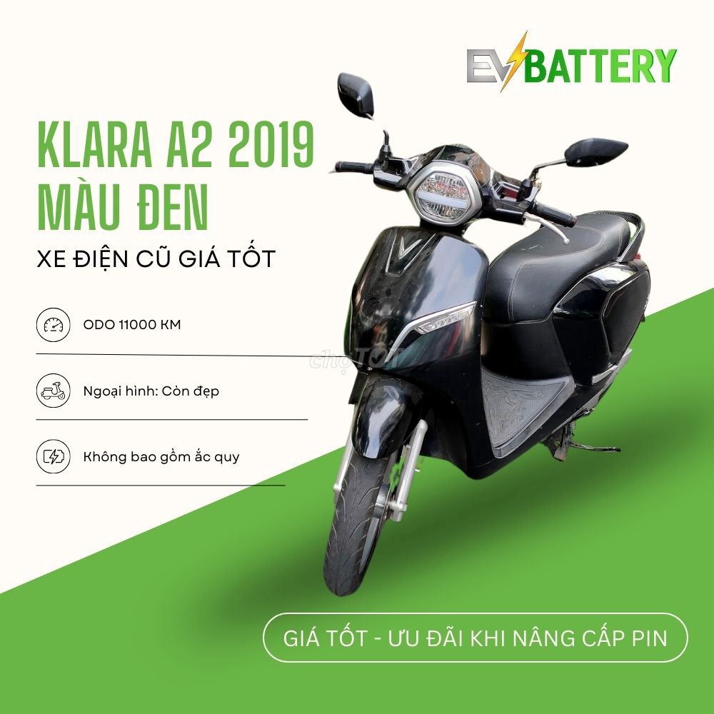 Xe Máy Điện Cũ: Xe Klara A2 2019 màu đen