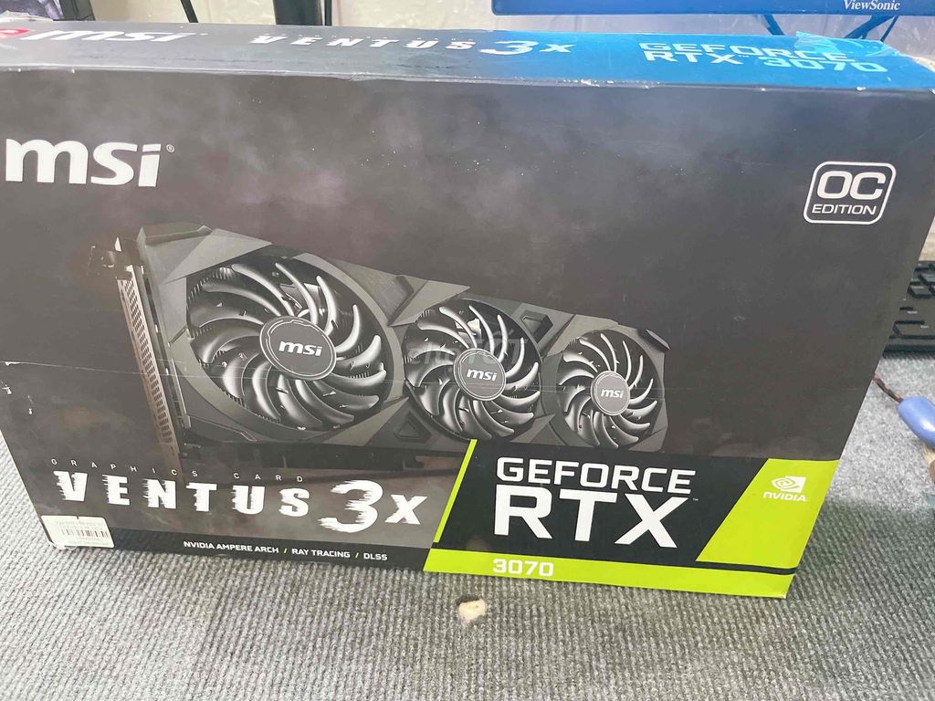 Vga MSI Ventus 3070 8Gb 3fan đẹp keng, full box