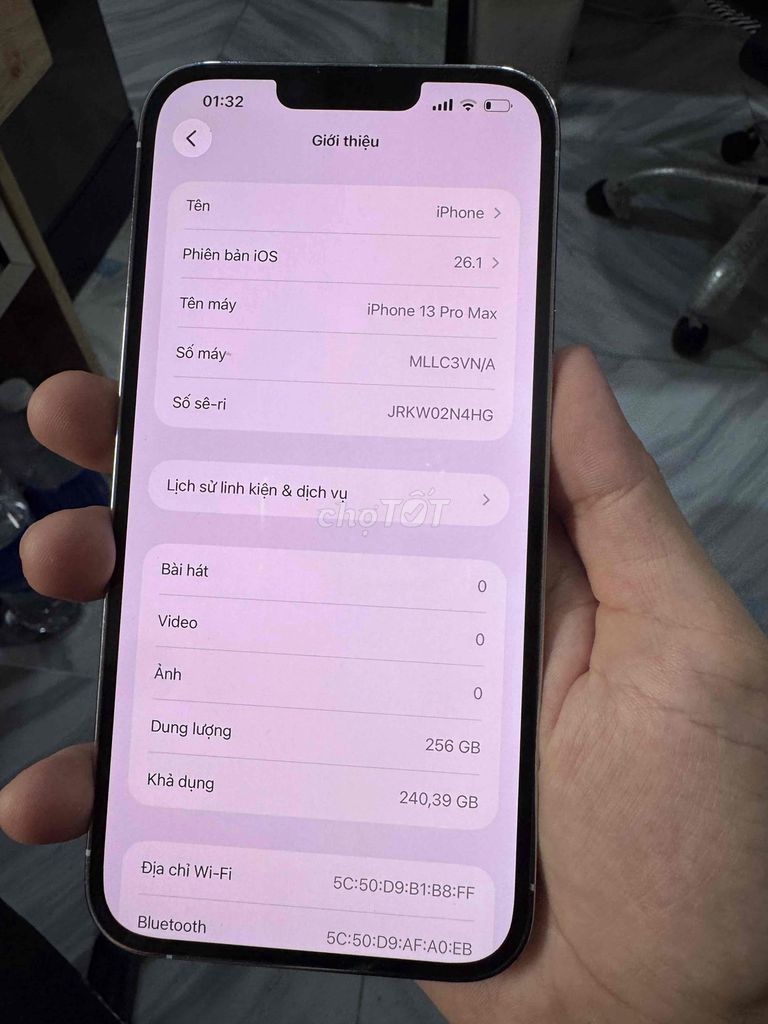 Apple iPhone 13 Pro Max 256GB Trắng. Mua bán Điện thoại tại Quận 10 Tp Hồ Chí Minh được đăng bởi Tuấn Minh hình 1