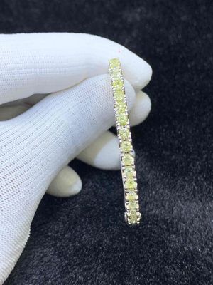 Vòng tay nữ 14k đính 18viên yellow diamond tự nhiê