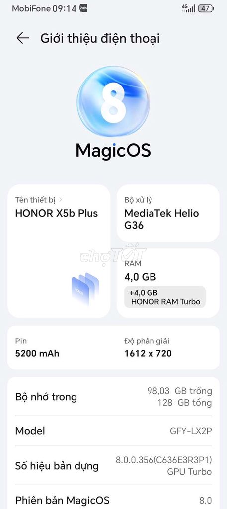 HONOR X5b Plus 128GB. Mua bán Điện thoại tại Huyện Long Điền Bà Rịa - Vũng Tàu được đăng bởi Bay Tran hình 1