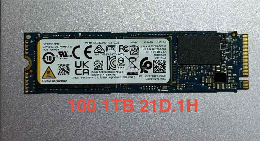 Ổ cứng SSD Kioxia KXG80 1TB 99%. Mua bán Linh kiện (RAM, Card...) tại Thành phố Tân An Long An được đăng bởi Linh Kiện PC Giá Tốt có Ship Cod hình 1