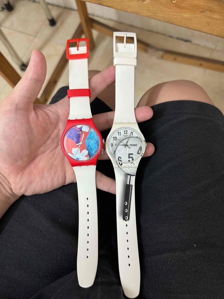 Cặp đồng hồ Swiss swatch Thuỵ Sĩ size to xách tay