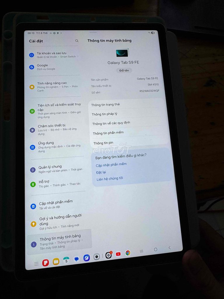 Samsung Galaxy Tab S9 FE 6GB/128GB. Mua bán Máy tính bảng tại Thành phố Biên Hòa Đồng Nai được đăng bởi trung hình 1