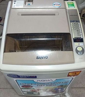 Máy giặt Sanyo 8kg zin đẹp bền êm nhẹ điện nước
