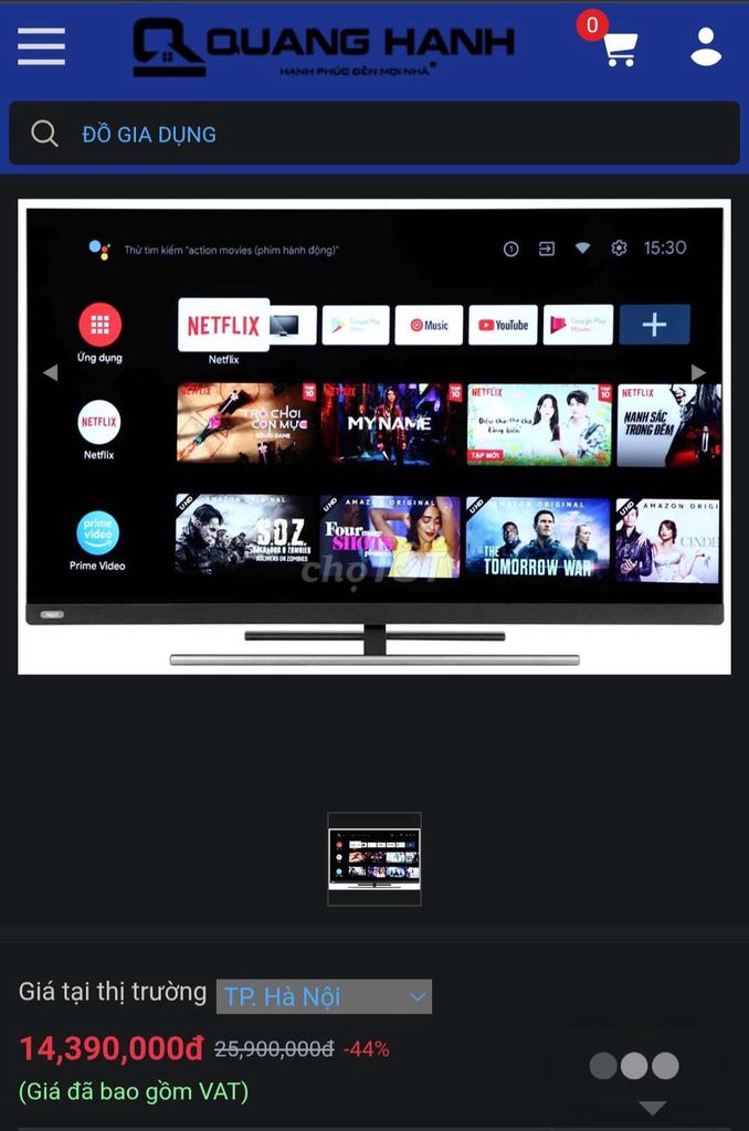 Smart Tivi Qled 55 inch chạy Android loa khủng . Mua bán Tivi, Âm thanh tại Quận 7 Tp Hồ Chí Minh được đăng bởi Hoàng Long Tivi  hình 1