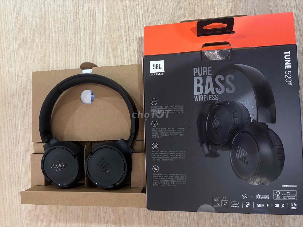 Tai nghe JBL Tune 520BT Đen. Mua bán Tivi, Âm thanh tại Quận Sơn Trà Đà Nẵng được đăng bởi Nguyễn Trọng Tài  hình 1