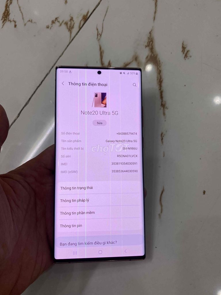 Samsung Note20 Ultra 5G Ram12/128 zin cũ. Mua bán Điện thoại tại Quận Hà Đông Hà Nội được đăng bởi Mạnh Mobile hình 1