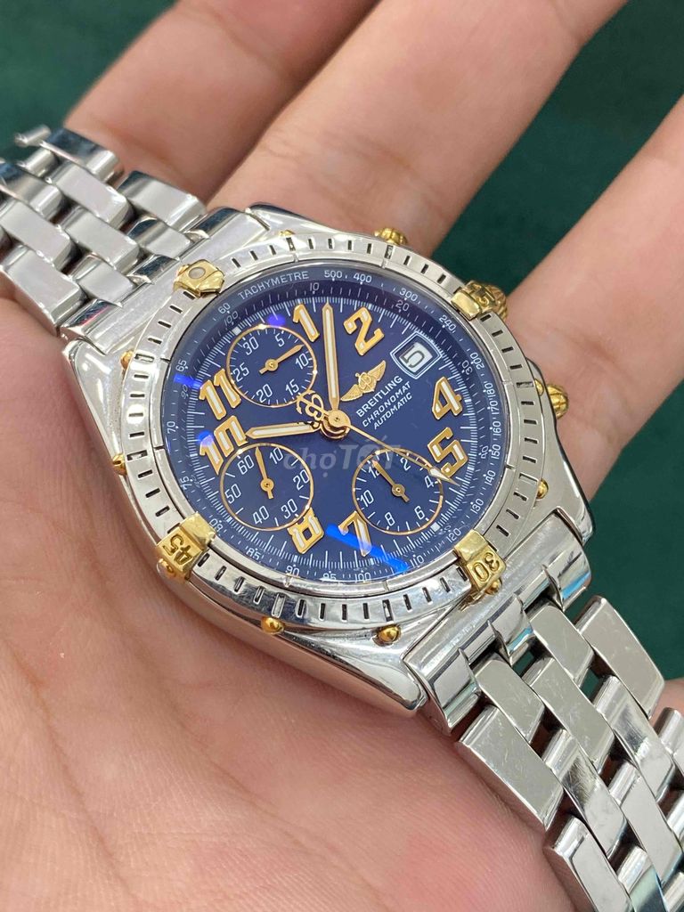 Breitling Chronomat Blue Dial Demi 18K 39mm