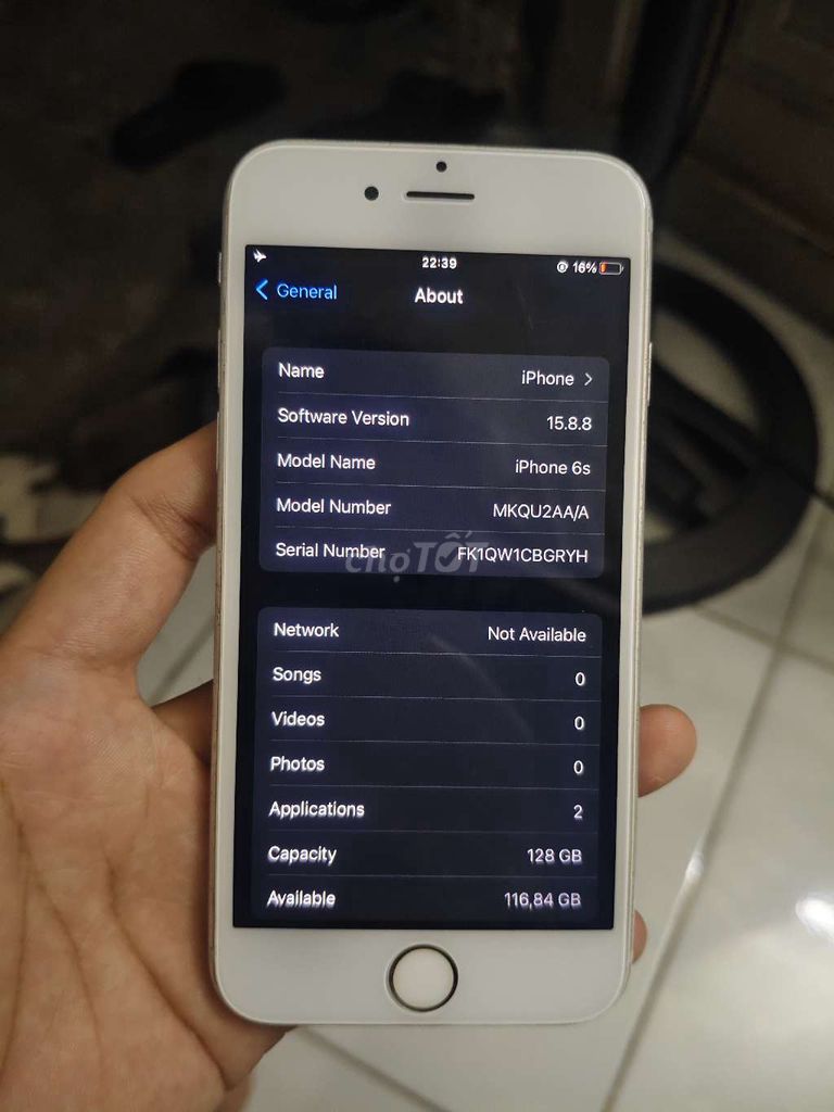 Apple iPhone 6s 128GB Bạc Đã sử dụng. Mua bán Điện thoại tại Quận Thanh Khê Đà Nẵng được đăng bởi Huỳnh Văn Duy hình 1