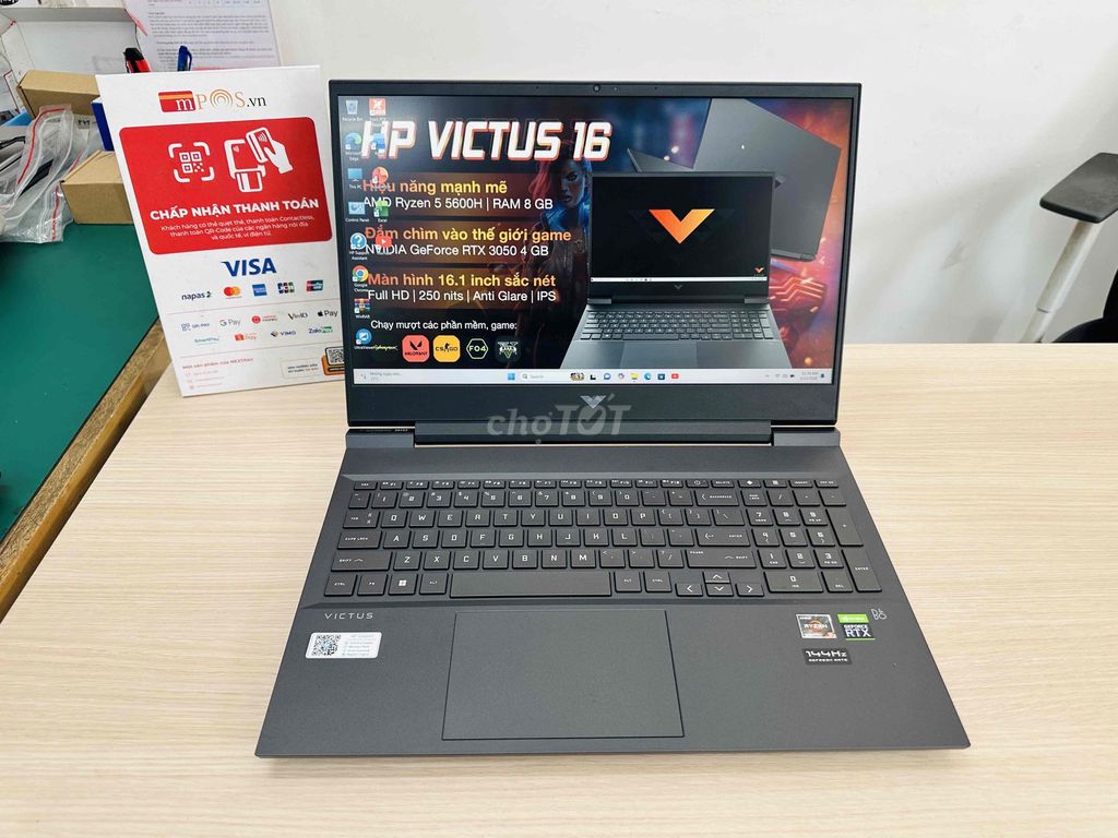 hp Victus 16 Ryzen 5 -5600H-16-512-Rtx 3050. Mua bán Laptop tại Quận 1 Tp Hồ Chí Minh được đăng bởi khanh laptop hình 1