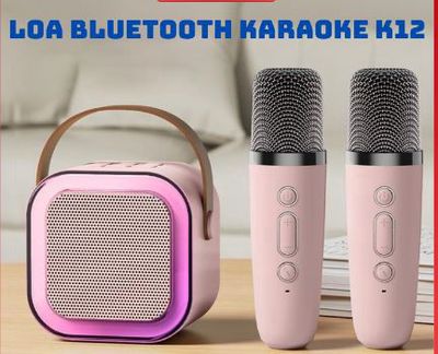 Loa Karaoke Mini Pin Không Dây,Tặng Kèm 2 Míc Hát