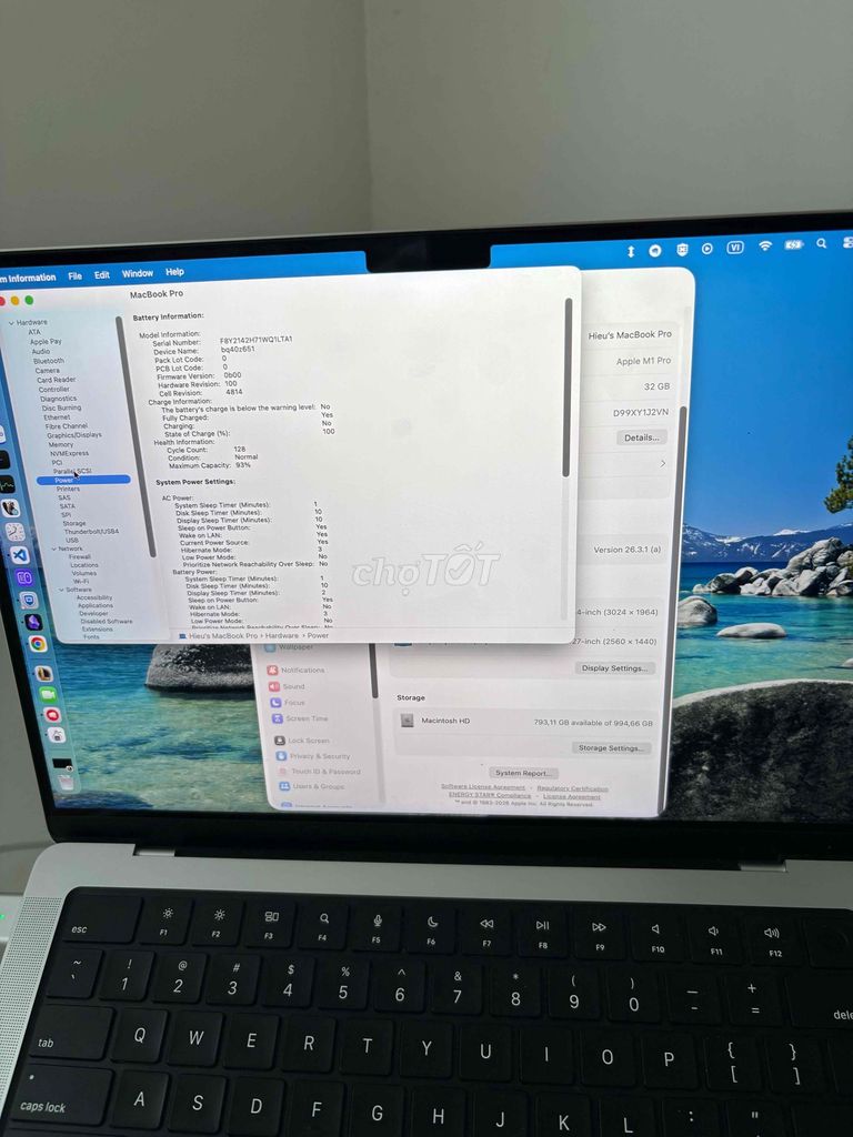 Apple MacBook Pro M1 Pro 14 inch 32GB/1TB. Mua bán Laptop tại Quận Nam Từ Liêm Hà Nội được đăng bởi Nguyen hieu hình 1