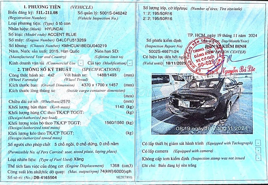 HUYNDAI ACCENT Blues 2015 AT TỰ ĐỘNG 1.4 MÁY ZIN.. Mua bán Ô tô tại Quận Tân Phú Tp Hồ Chí Minh được đăng bởi Ô Tô An Khang Thịnh  hình 2