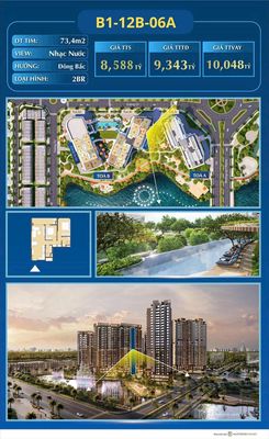 THE GLOBAL CITY View nhạc nước | 2pn/ Tầng trung/giá tốt