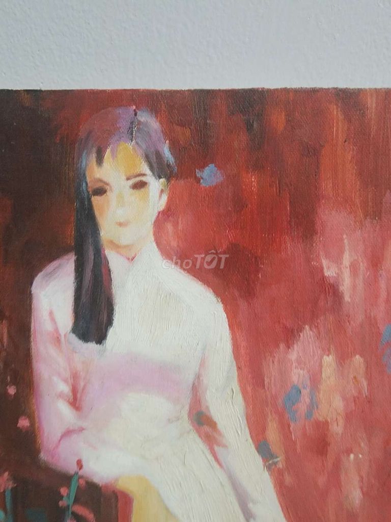 Tranh sơn dầu sáng tác Cô gái bên 30 -40 cm. Mua bán Cây cảnh, đồ trang trí tại Quận Bình Thạnh Tp Hồ Chí Minh được đăng bởi Nguyễn Văn Chuyển hình 5