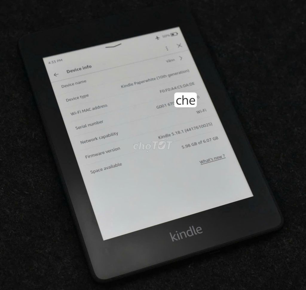 Máy đọc sách Kindle Paperwhite 4 8GB Đen. Mua bán Máy tính bảng tại Quận 5 Tp Hồ Chí Minh được đăng bởi PHAN MINH MB hình 1