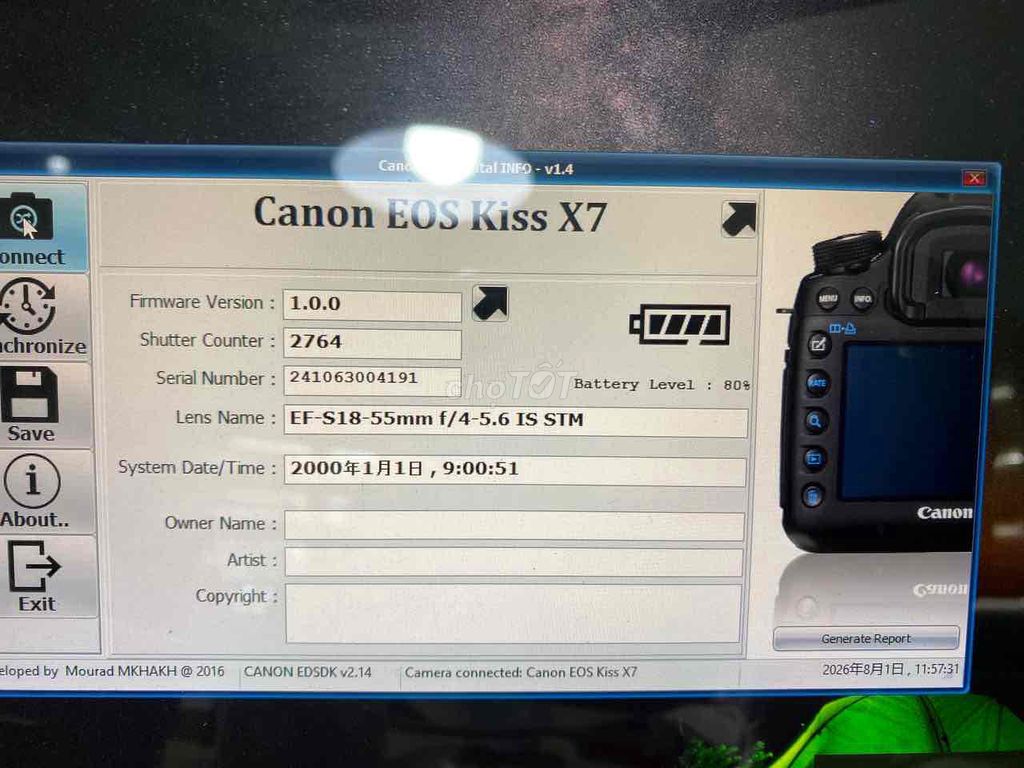 Máy ảnh Canon 100D Trắng ống kính 18-55mm. Mua bán Máy ảnh, Máy quay tại Thành phố Thuận An Bình Dương được đăng bởi Thành Sang Camera hình 1