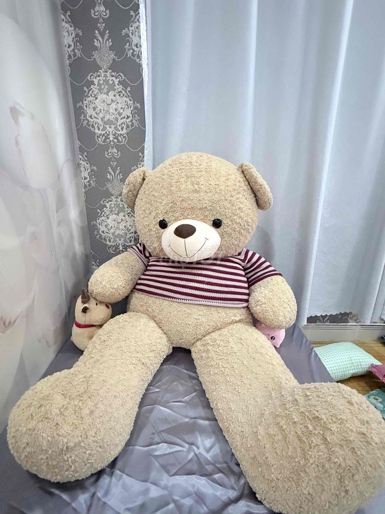 Gấu bông Nâu Vải bông 1m8