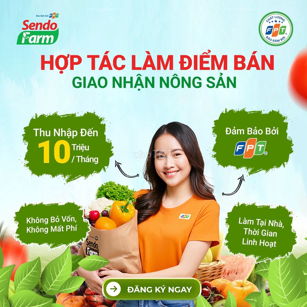 [Quận 8] Tuyển Đối Tác Sendo Farm-Làm thêm tại nhà