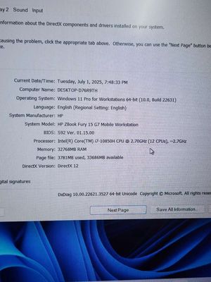 Hp Zbook Fury 15 G7, core i7 - 10850H. Mua bán Laptop tại Quận Bình Thạnh Tp Hồ Chí Minh được đăng bởi Kim Ngân