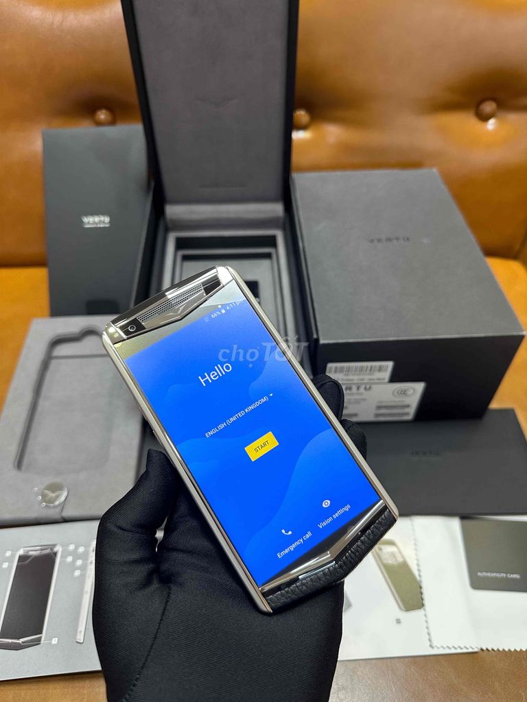 Vertu Aster P Siver Full Box New 100%