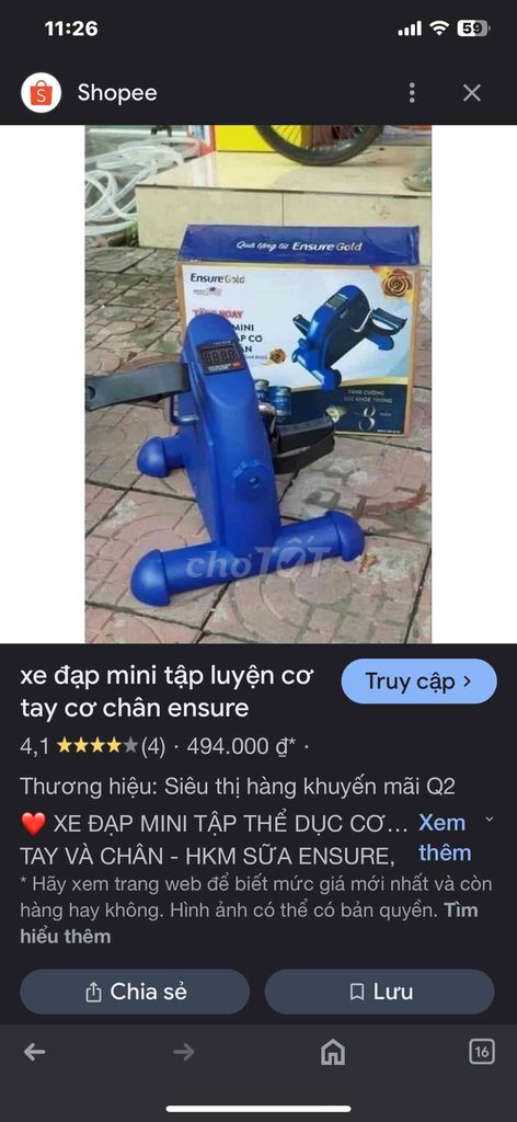 XE ĐẠP MINI TẬP LUYỆN CƠ TAY,CƠ CHÂN