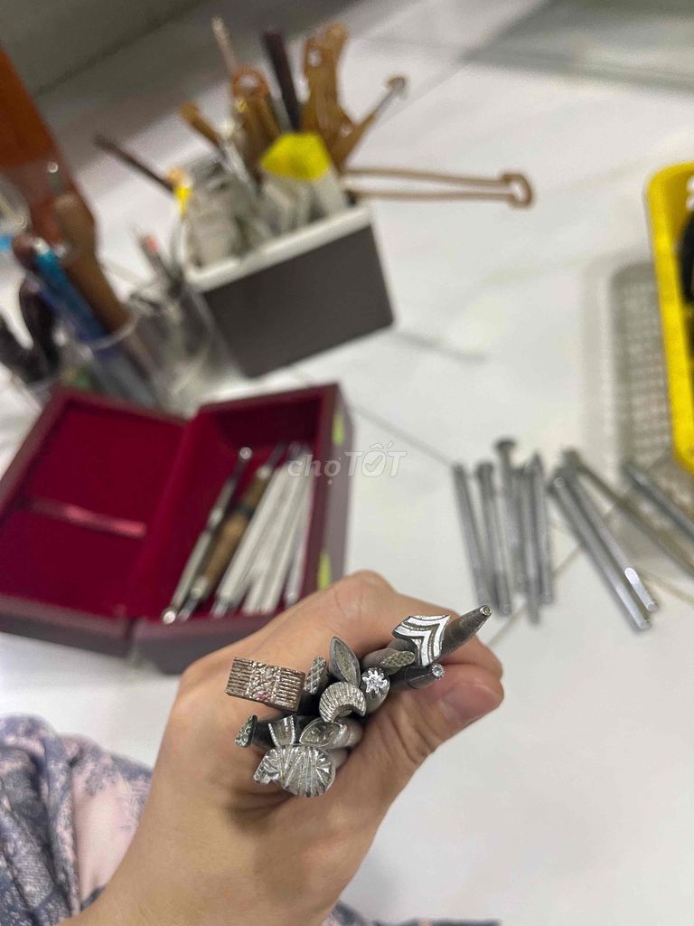 Dụng cụ đồ da handmade: tool chạm craft japan, chi